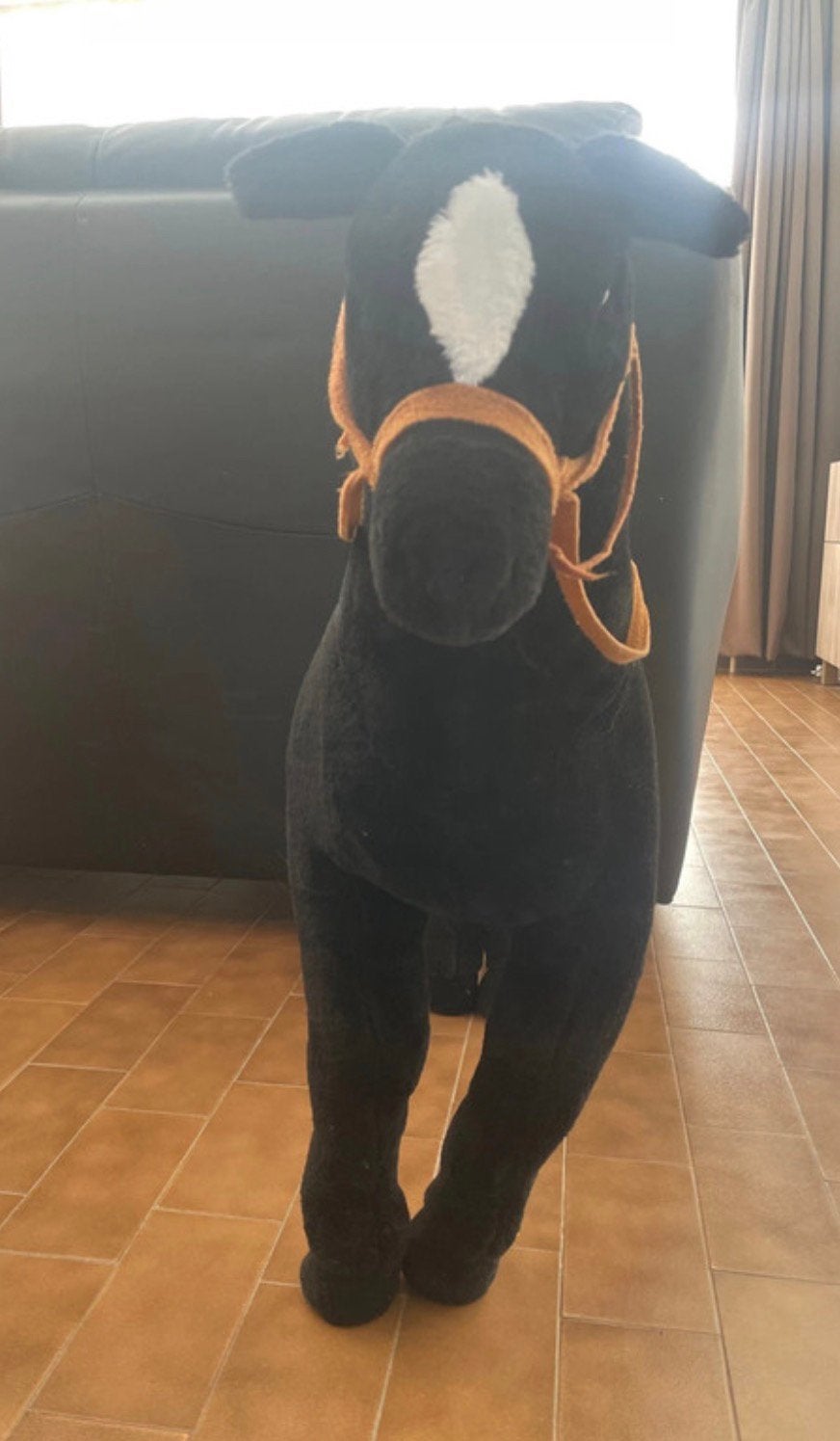 Grande peluche cheval, Kinderen en Baby's, Speelgoed | Knuffels en Pluche, Ophalen, Gebruikt, Paard