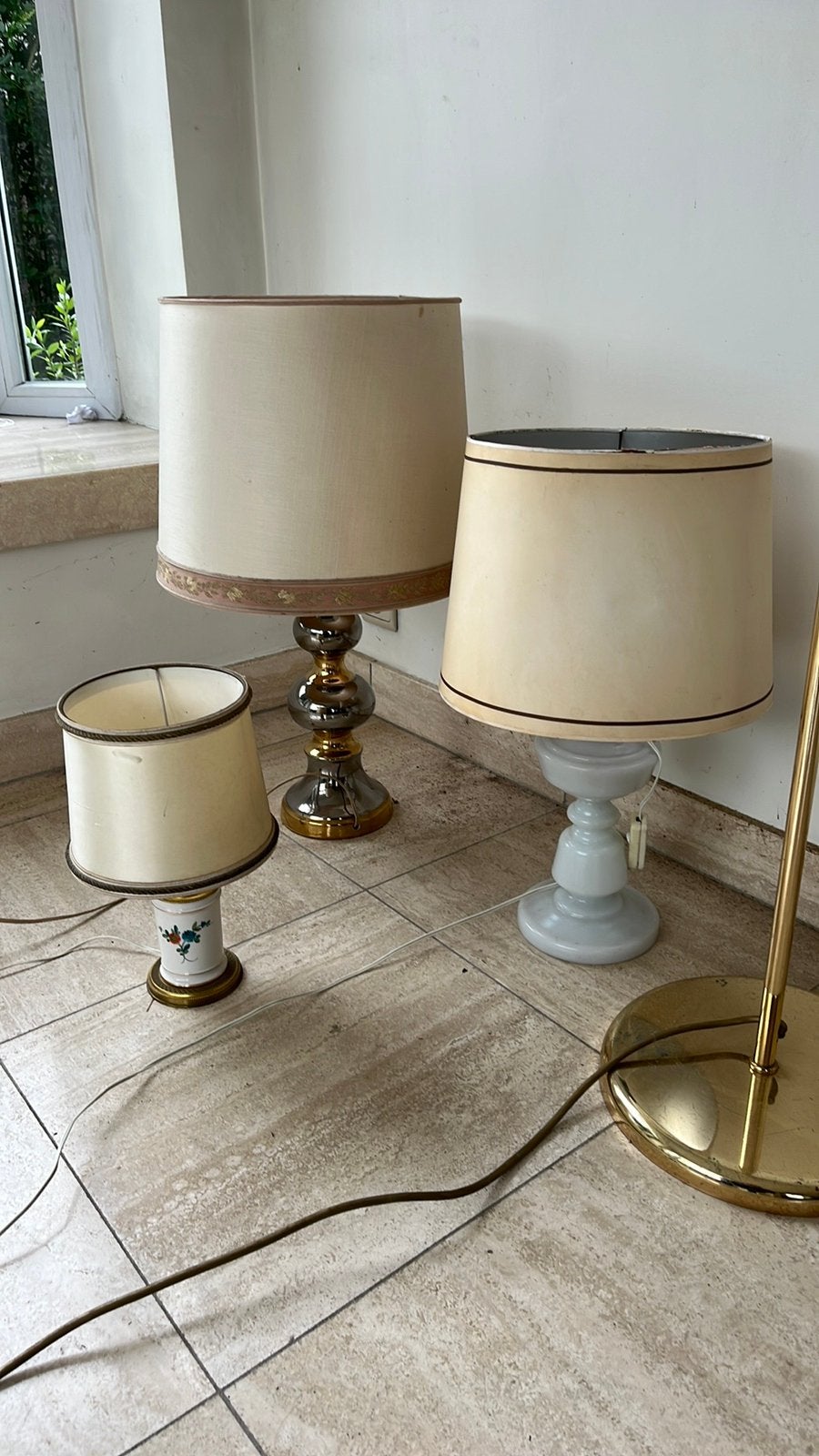 Vintage tafellampjes 3 Stuks, Huis en Inrichting, Ophalen, Gebruikt