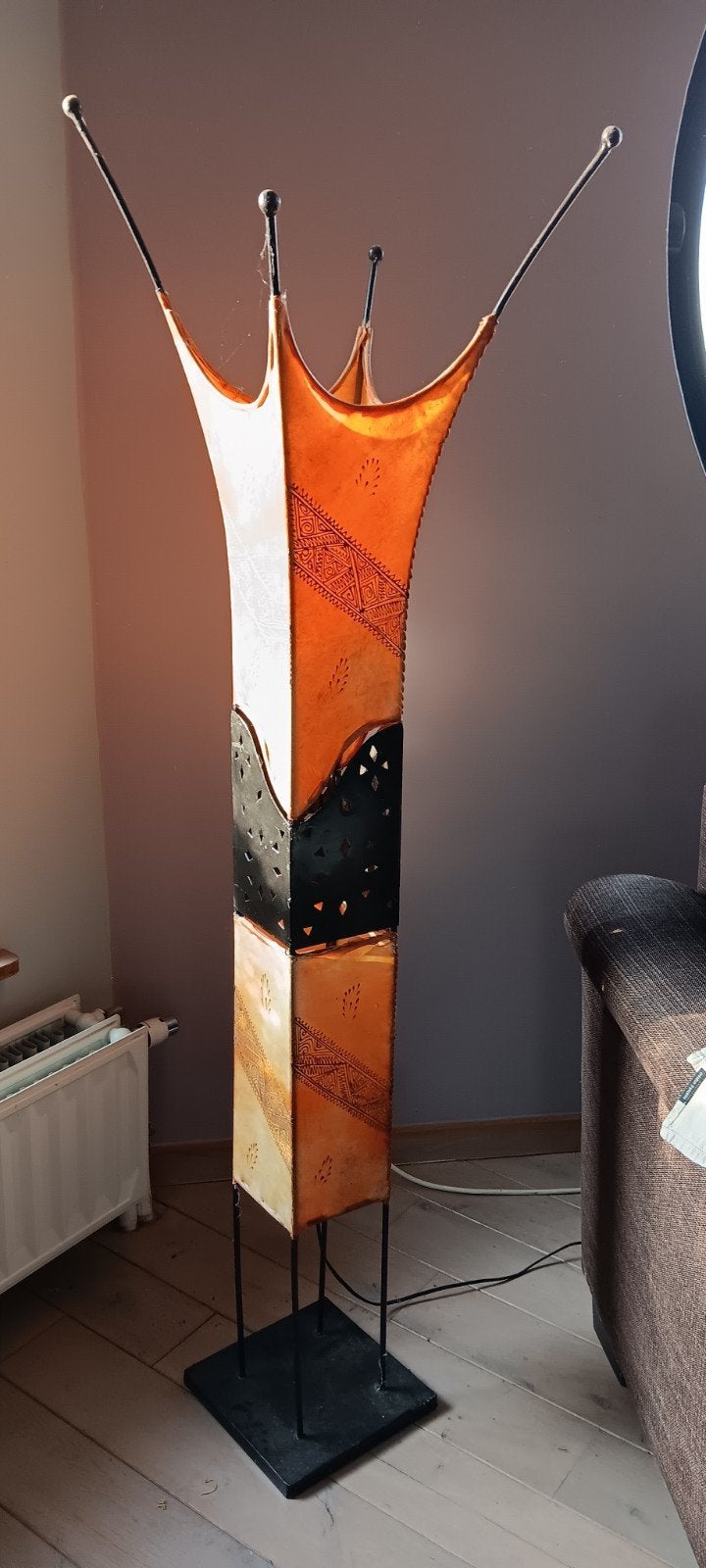 Vloerlamp, Ophalen, Marocain, Gebruikt, Natuurlijk materiaal