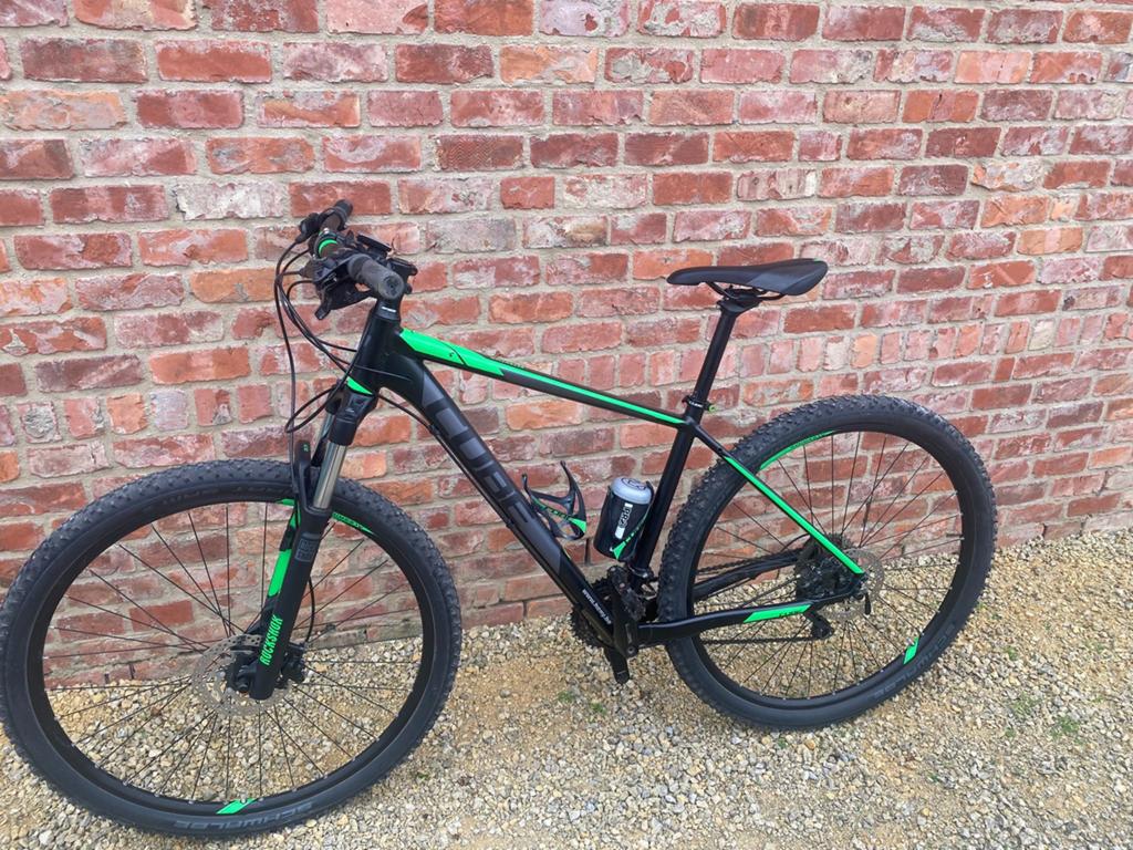 CUBE ATTENTION BLACK N GREEN MOUNTAINBIKE 29 INCH, Fietsen en Brommers, Ophalen