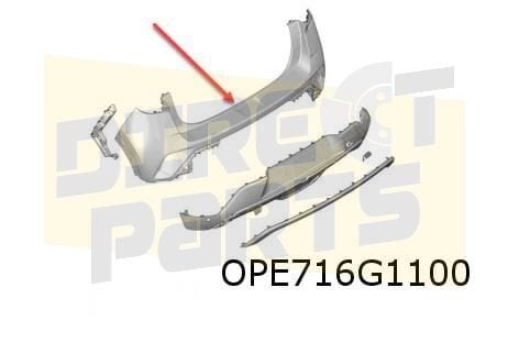 Opel Mokka B (11/20-) achterbumper (bij park control) (te sp, Auto-onderdelen, -, Verzenden, -, Opel