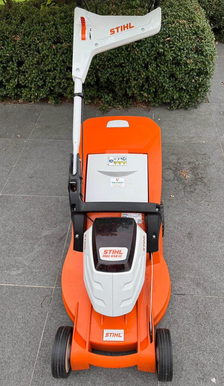 Stihl Electrische grasmachine, Jardin & Terrasse, Enlèvement, Comme neuf, Bac de ramassage