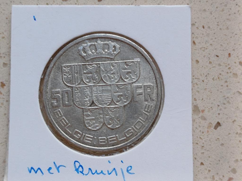 50 frank 1940 VL/FR  (zilver)  Positie A Leopold III, Postzegels en Munten, Ophalen of Verzenden, Zilver, Losse munt, Zilver
