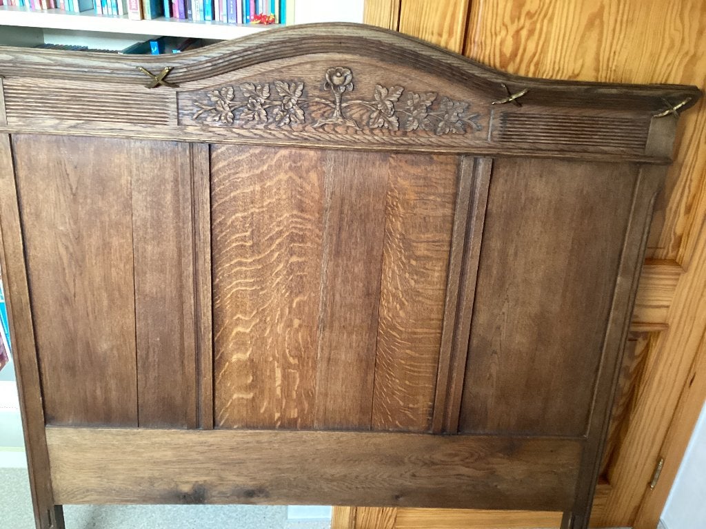 Bed, twijfelaar met lattenbodem en matras, Ophalen, Gebruikt, 190 cm of minder, Matras