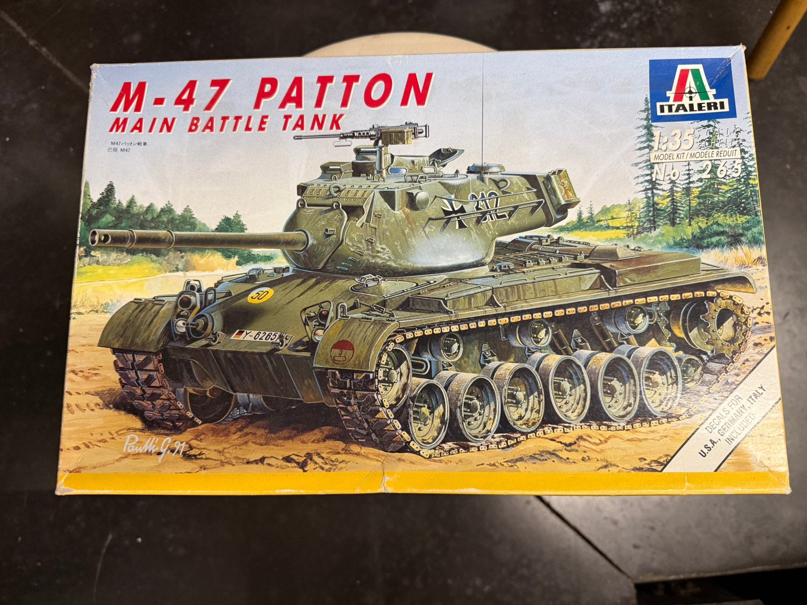 M-47 Patton Main Battle Tank, Hobby & Loisirs créatifs, Modélisme | Voitures & Véhicules, Comme neuf, Tank, Italeri, Enlèvement ou Envoi