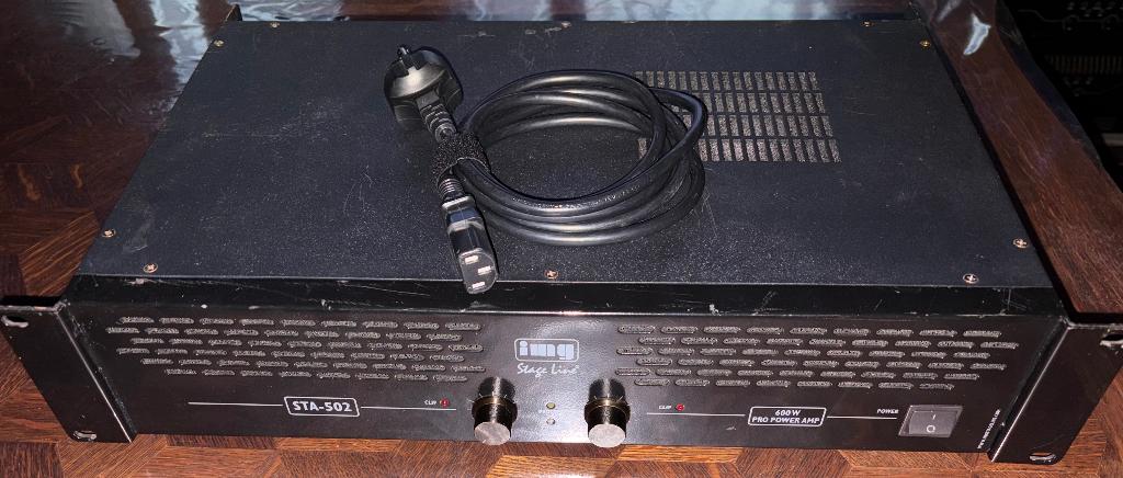 IMG Stage Line STA-502 versterker, Audio, Tv en Foto, Versterkers en Ontvangers, Gebruikt, 120 watt of meer, Stereo, Ophalen