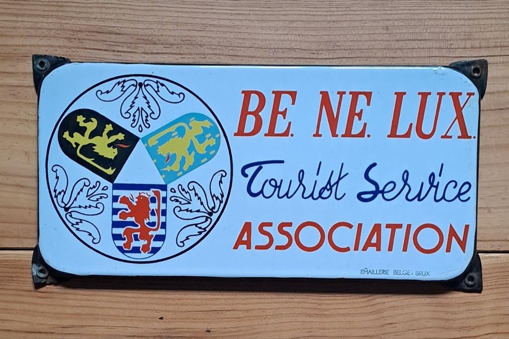 Plaque émaillée BeNeLux association, Collections, Enlèvement ou Envoi