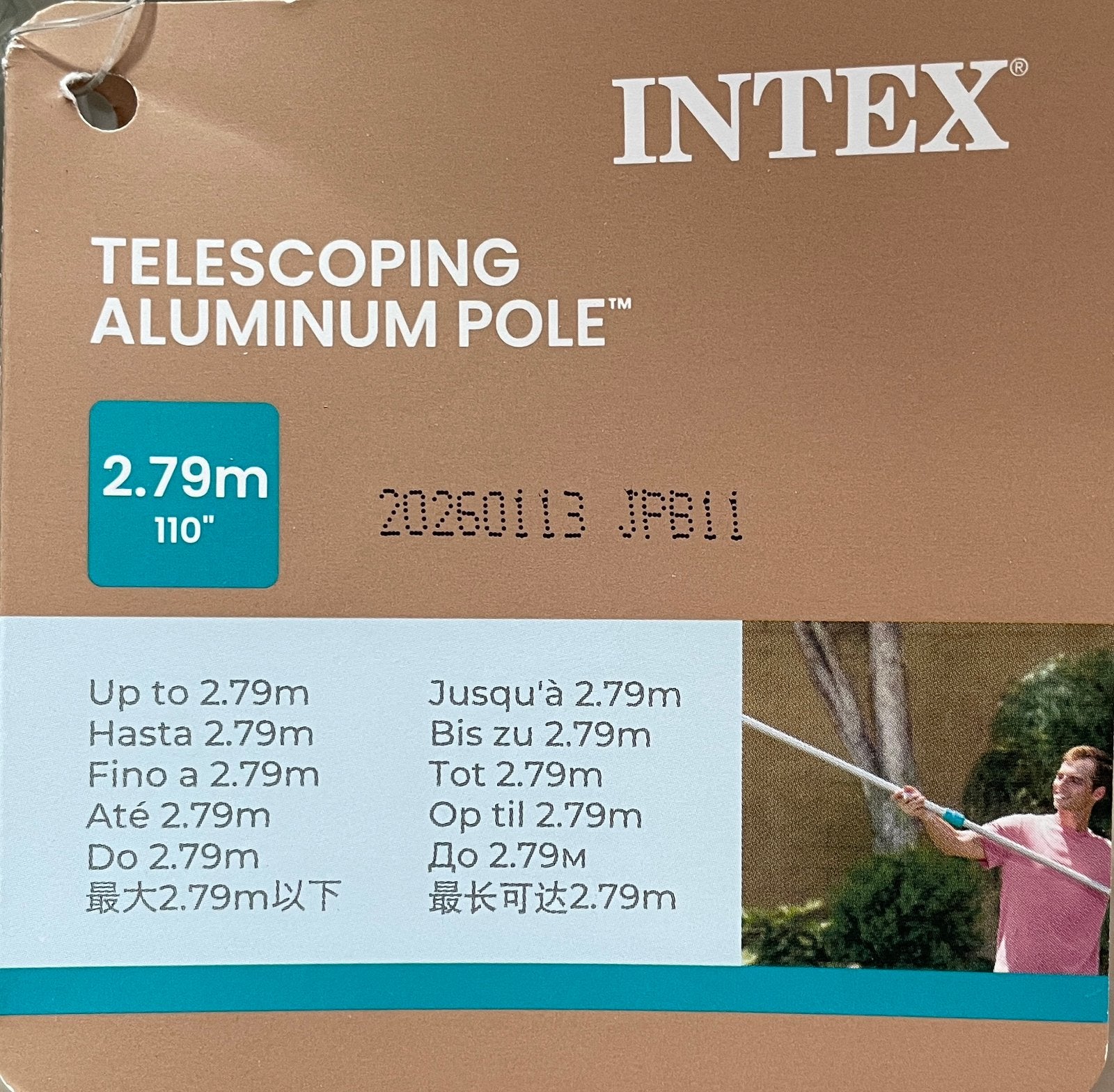 Intex 29055 Manche Télescopique 279cm, Enlèvement, Neuf