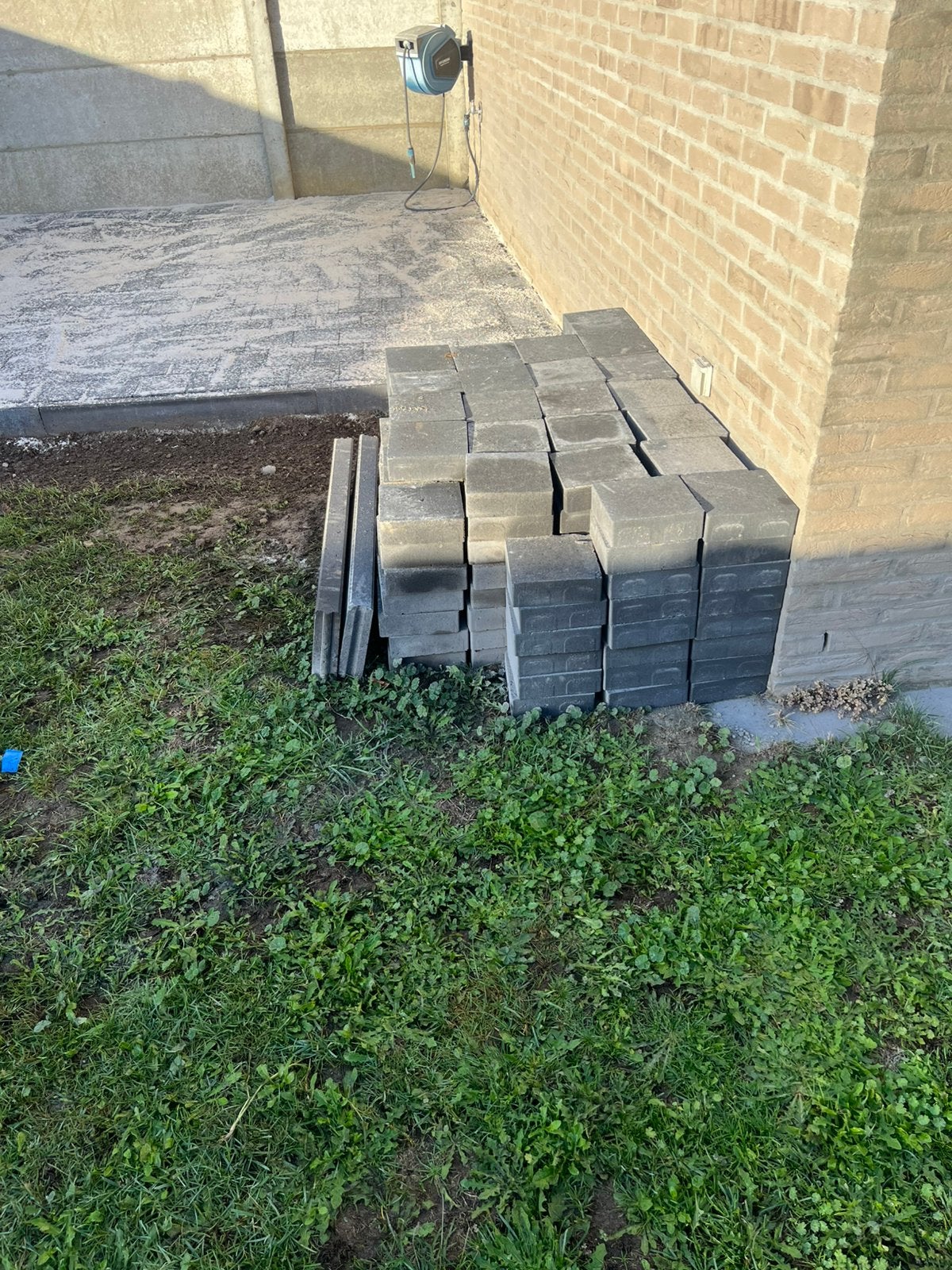 Betonklinker antraciet 19 x 19 x 6 cm, Ophalen, Klinkers, 5 tot 10 m², Zo goed als nieuw
