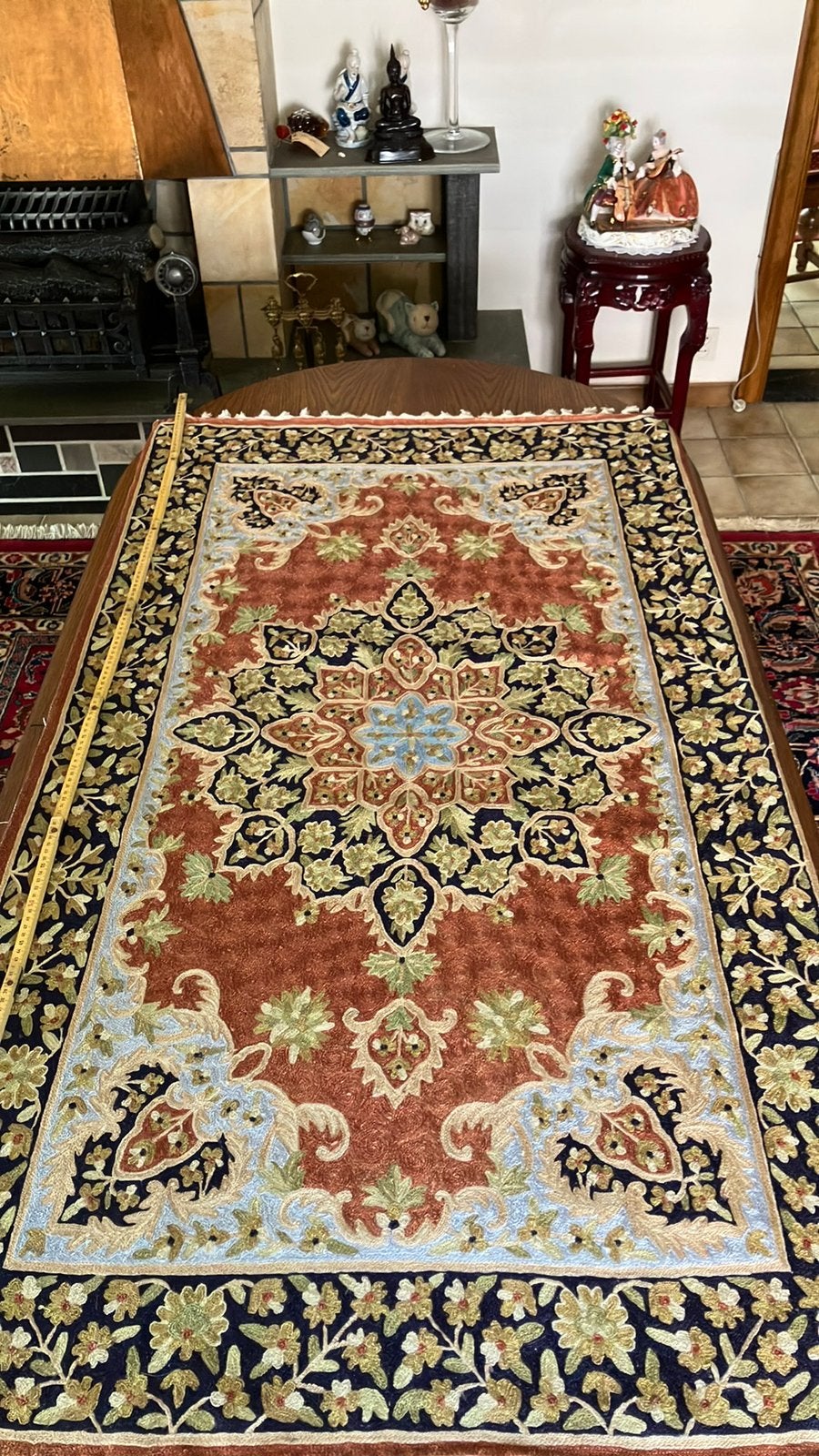 Authentiek Kashmiri Tapijt 88x154 cmHandgeborduurd, Ophalen of Verzenden, Zo goed als nieuw