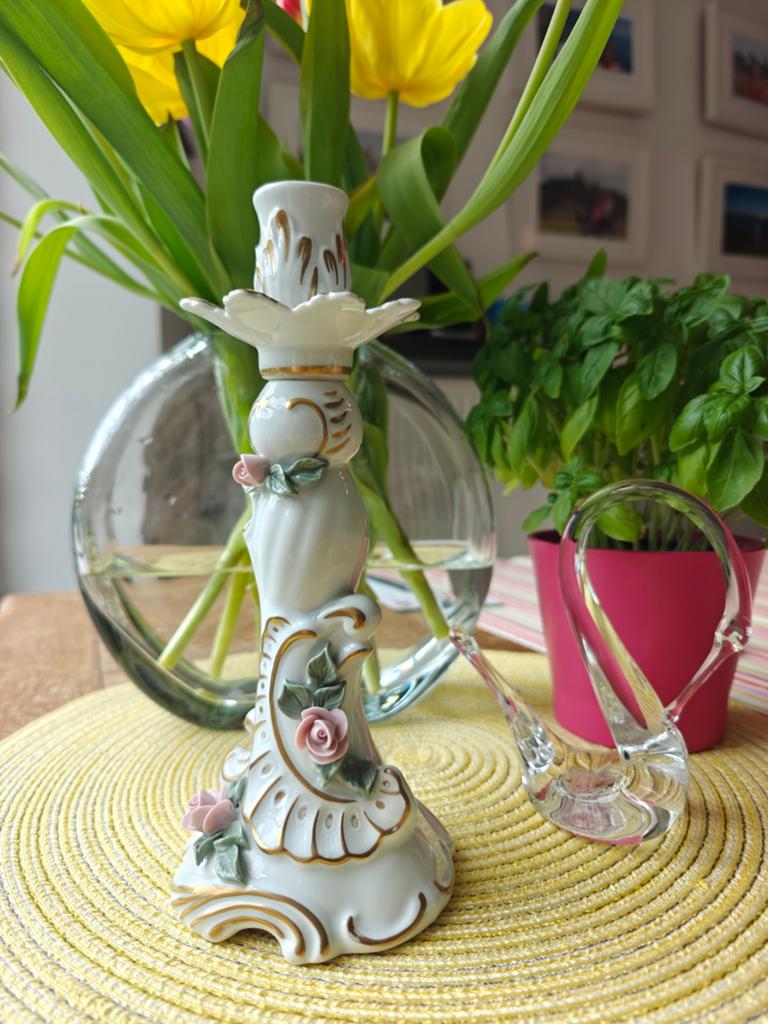 Chandelier vintage en porcelaine de Bavière des années 1950, Antiquités & Art, Enlèvement