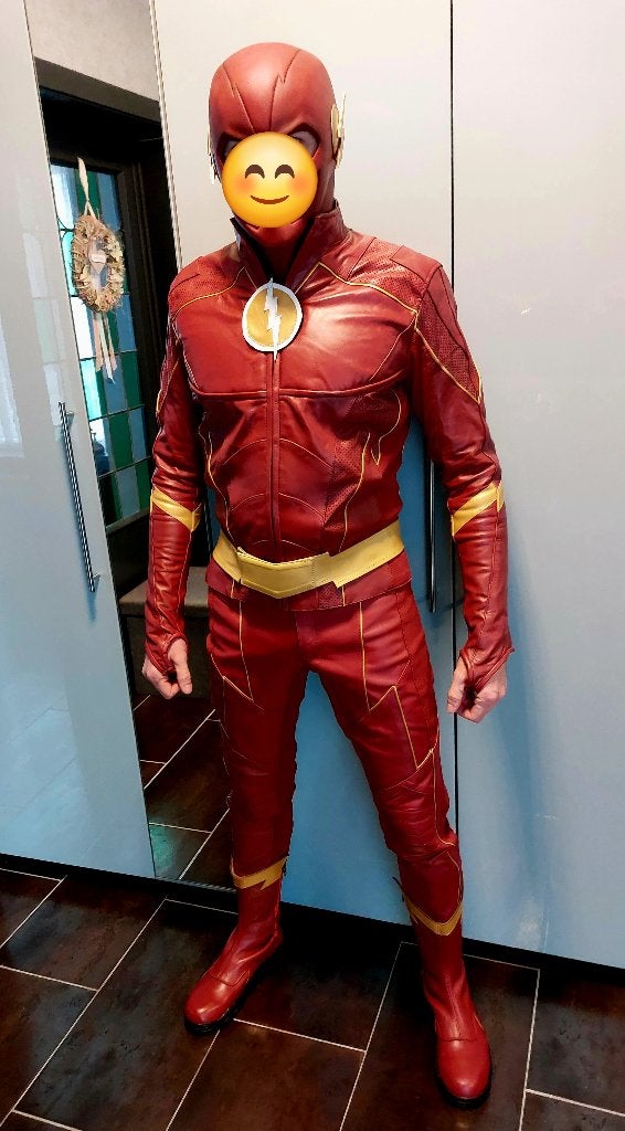 The flash cosplay costuum, Ophalen of Verzenden, Zo goed als nieuw
