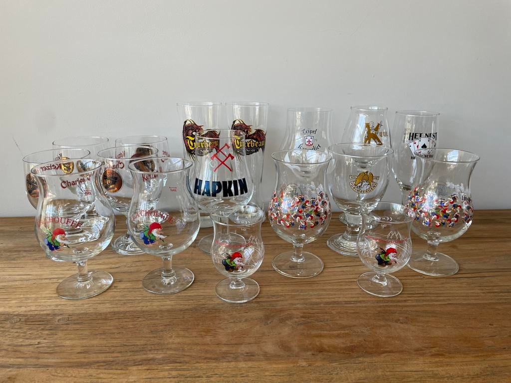 Verschillende bierglazen (prijs zie beschrijving), Verzamelen, Ophalen, Zo goed als nieuw