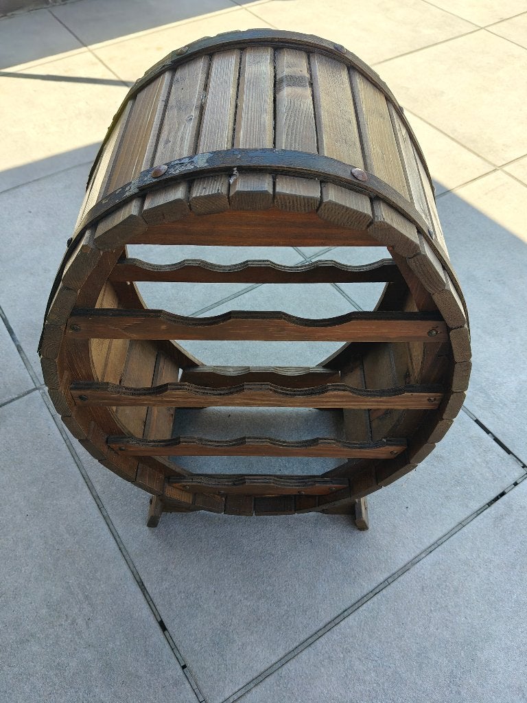 Houten wijnrekje, Enlèvement, Utilisé, Bois, 5 à 15 bouteilles
