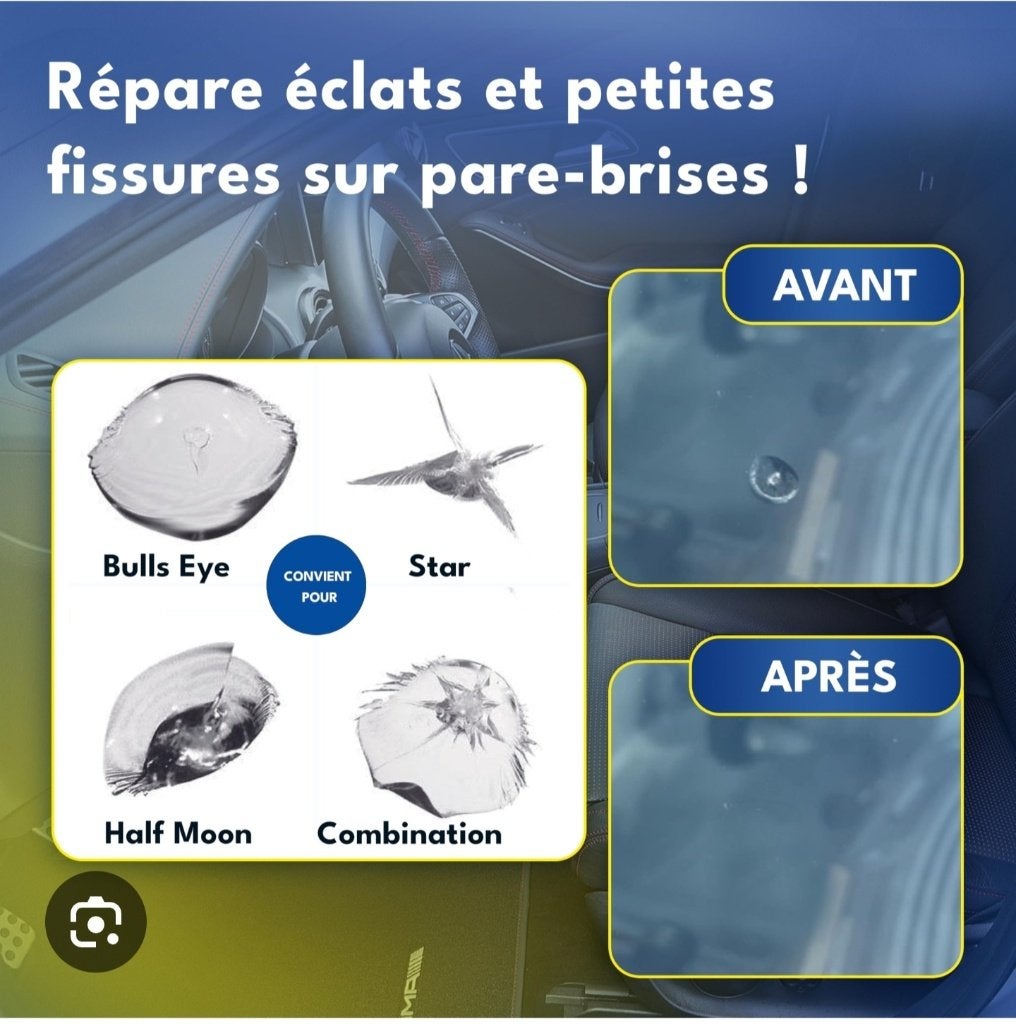 Réparation d'éclat pare-brise, Enlèvement, Comme neuf
