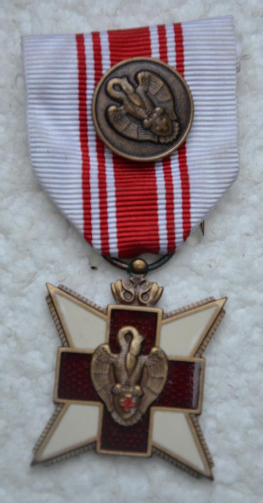Medaille, Rode Kruis, Erkentelijkheid bloedgever + pelikaan, Verzamelen, Ophalen of Verzenden, Overige soorten, Lintje, Medaille of Wings