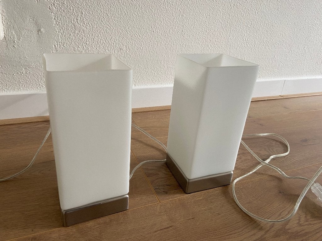 Nachtlamp/tafellamp, Verre, Comme neuf, Lampe de chevet, Moderne