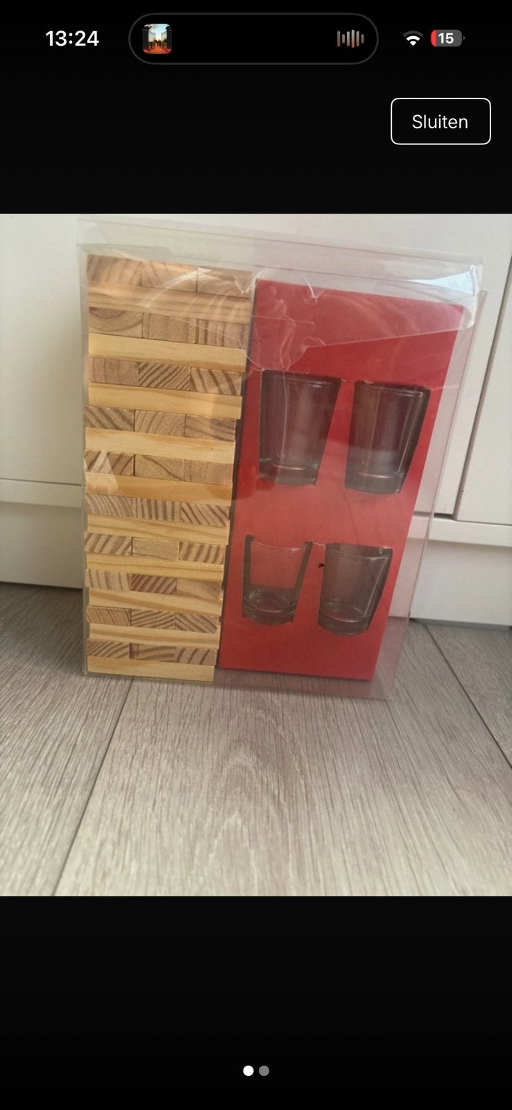 Jenga shotjes, Hobby en Vrije tijd, Ophalen, Zo goed als nieuw