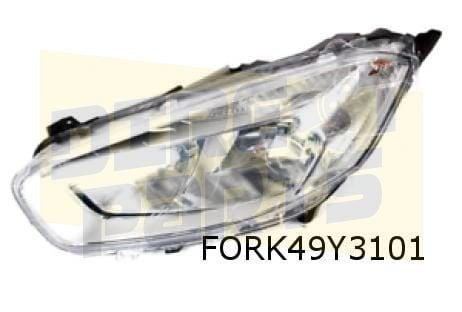 Ford Transit Courier (4/18-) koplamp L (chrome) Origineel! 2, Neuf, -, -, Ford