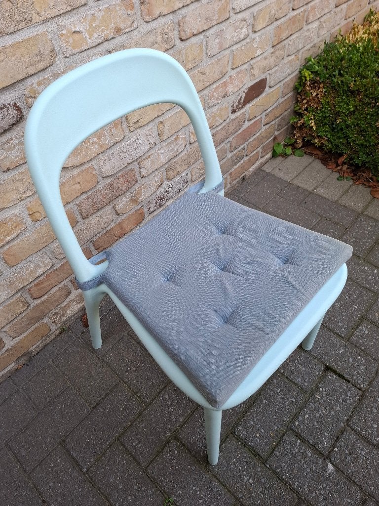 4 Ikea stoelen Urban design met 4 kussens, Huis en Inrichting, Ophalen, Kunststof, Gebruikt, Blauw