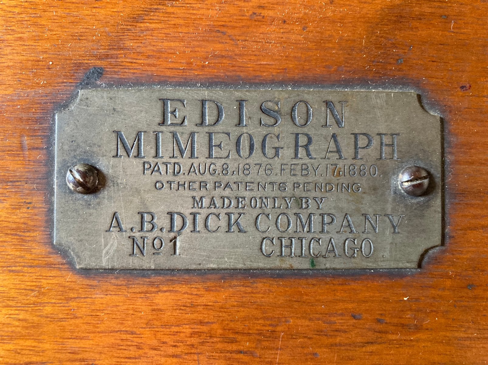 Edison Mimeograph, Duplicatir uit circa 1890, orig. koffer, Ophalen of Verzenden