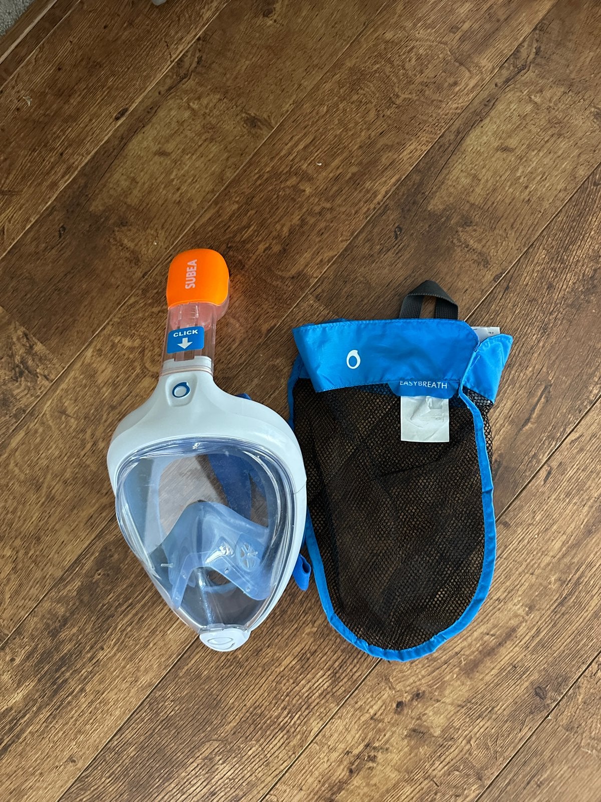 Duikbril met snorkel duikmasker easybreath subea maat s/m, Ophalen of Verzenden, Zo goed als nieuw, Snorkel