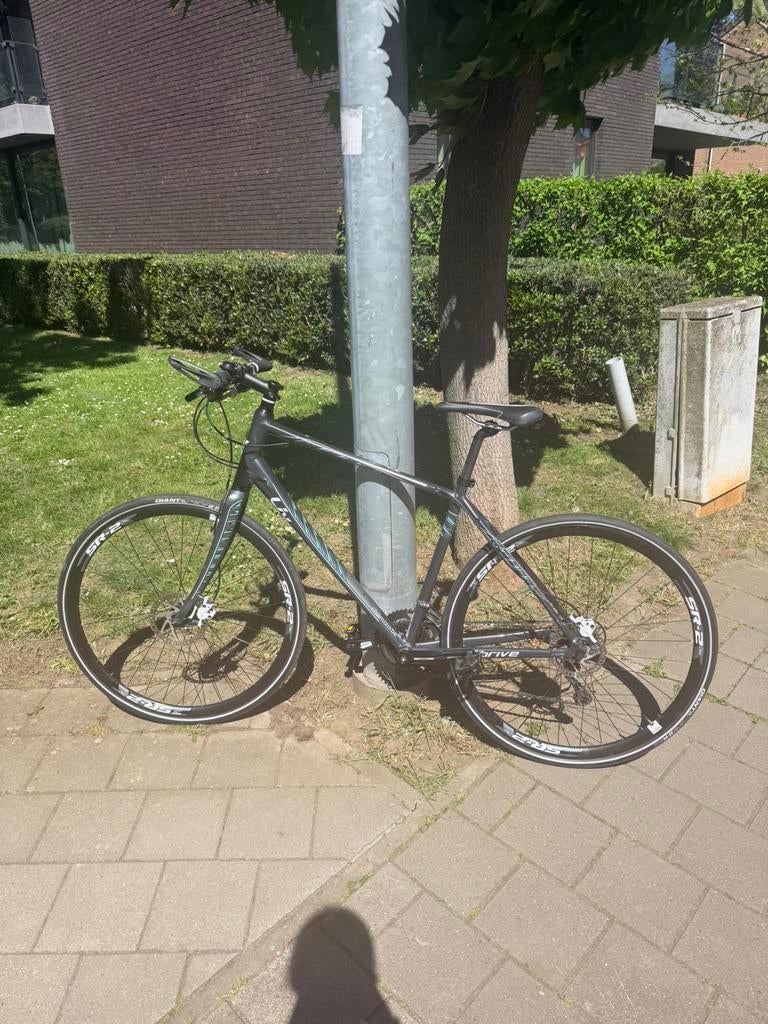 Koersfiets te koop in Leuven, Fietsen en Brommers, Gebruikt, 10 tot 15 versnellingen, Dames, Schijfrem