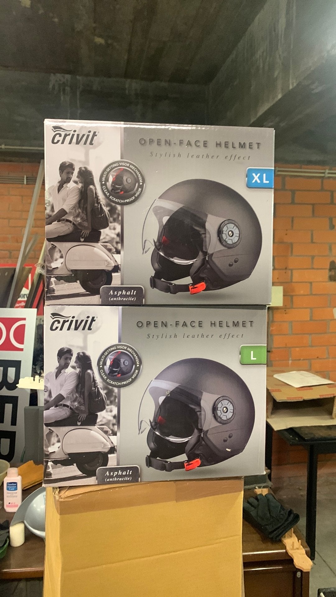 Open Face Helm, Ophalen, XL