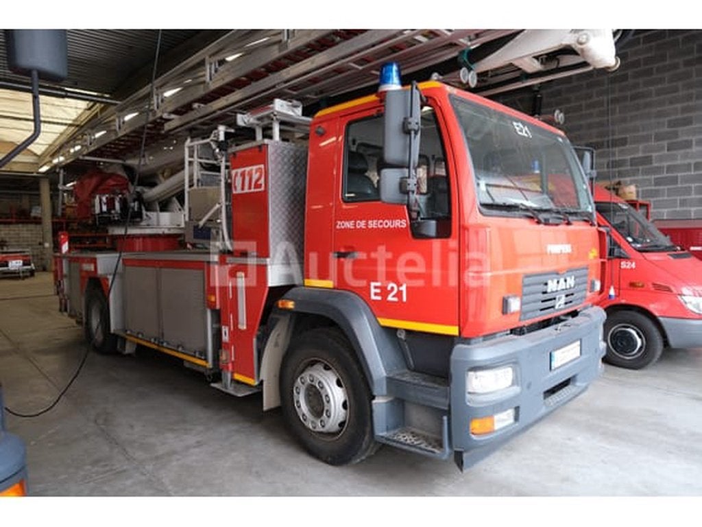 REF:E21 - Camion échelle élévatrice (2007-27333km)(VIN: W, Autos, Achat, Entreprise, Autres carburants, MAN