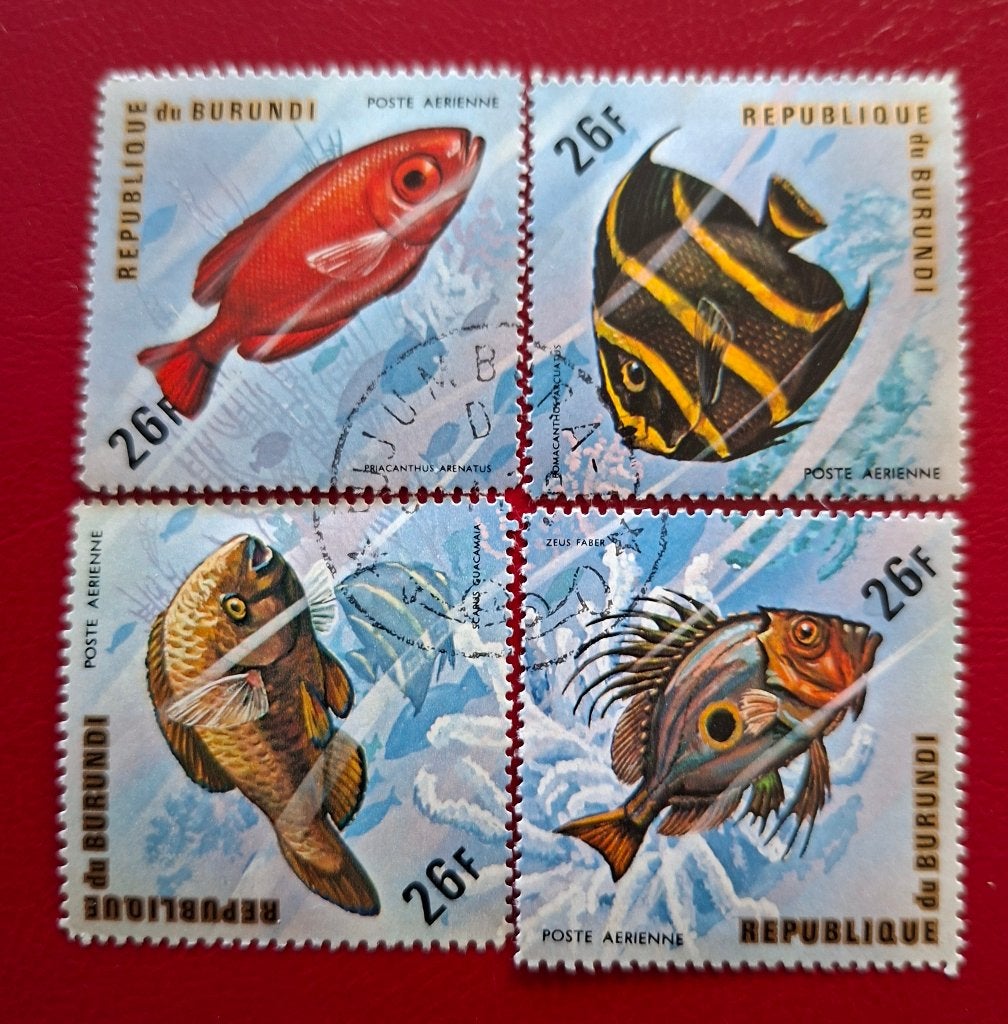 Postzegels Burundi OBP PA 335/38, Ophalen of Verzenden, Gestempeld