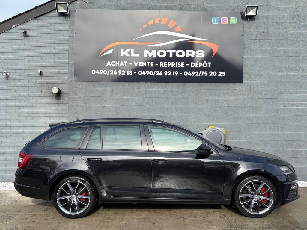 SKODA OCTAVIA VRS 2.0TSI DSG 230CV 178 000KM CARPASS 2017, Auto's, Alcantara, Zwart, Bedrijf, Break
