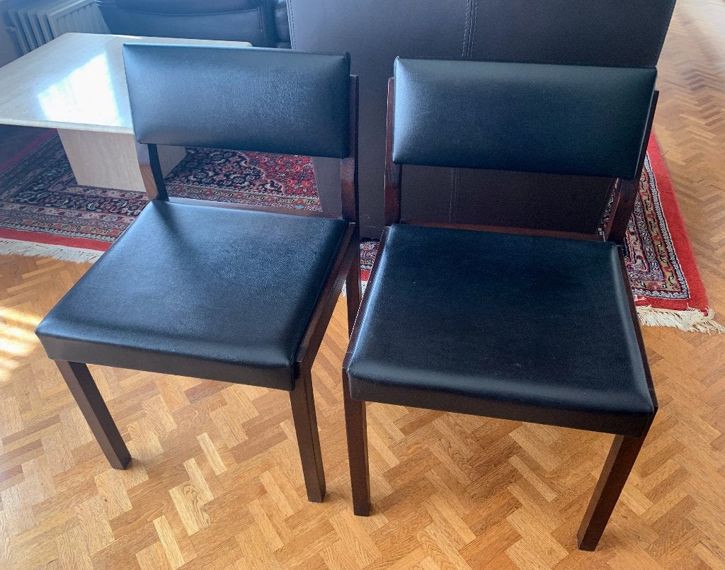 2 vintage stoelen jaren 70, Huis en Inrichting, Gebruikt, Twee, Zwart, Vintage jaren 70