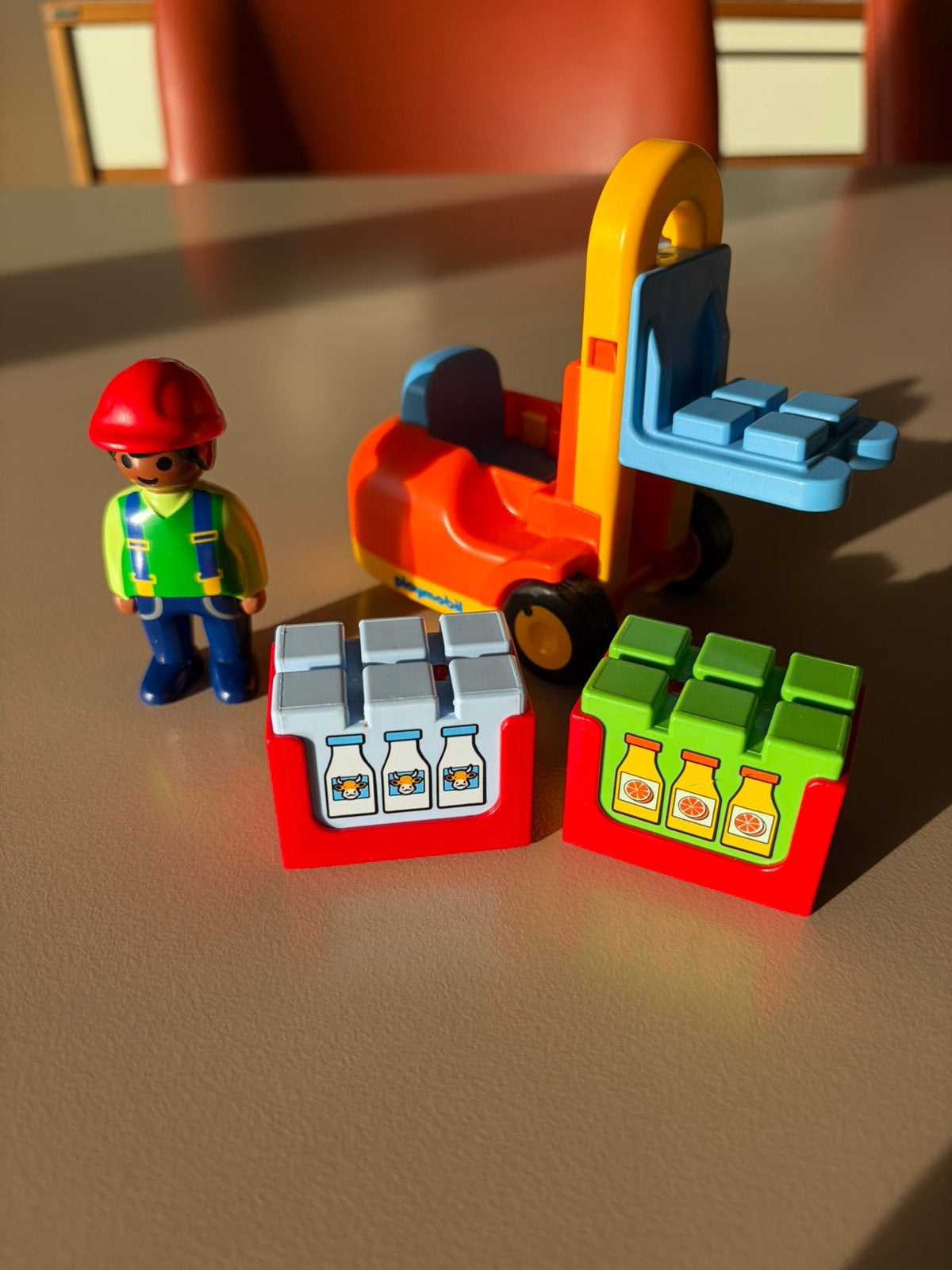 Playmobil 123 vorkheftruck met lading en poppetje als nieuw, Enfants & Bébés, Jouets | Playmobil, Enlèvement ou Envoi, 1.2.3, Comme neuf