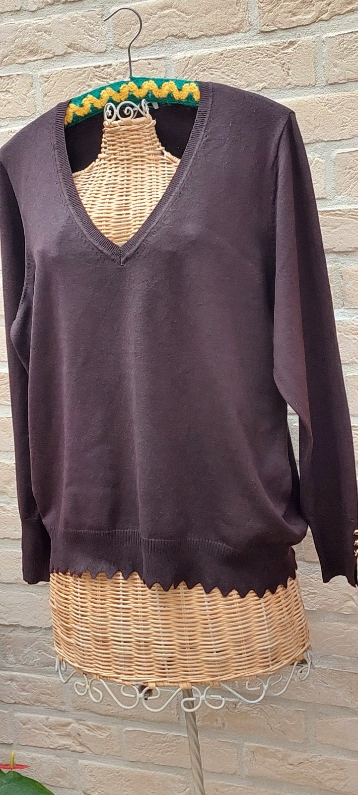 trui maat 57cm van oksel tot oksel mayerline, Kleding | Dames, Mayerline, Bruin, Maat 46/48 (XL) of groter, Ophalen of Verzenden