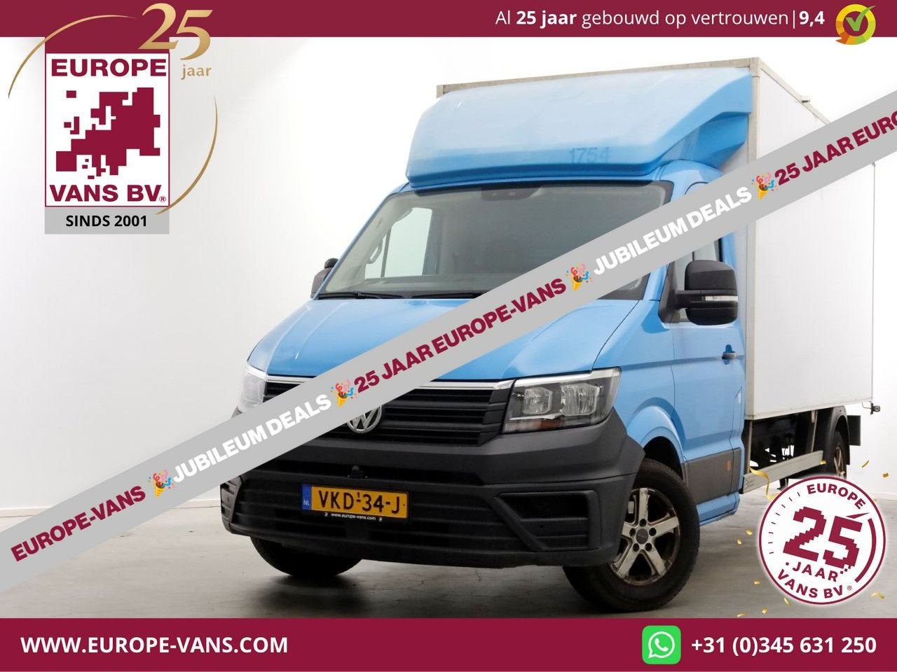 Volkswagen Crafter 35 2.0 TDI E6 Bakwagen met achterdeuren 2, Auto's, Blauw, Bedrijf, ABS, 277 g/km