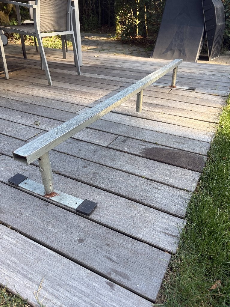 Stevige Metalen Skate Rail (Grind Rail) – 2 Meter, Ophalen, Gebruikt, Skateboard