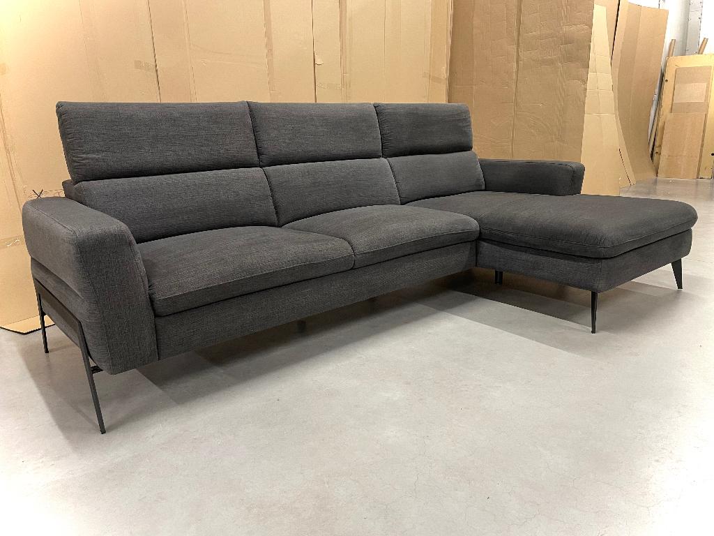 Hoeksalon met longchair / NIEUWSTAAT, Enlèvement, Comme neuf, Tissus