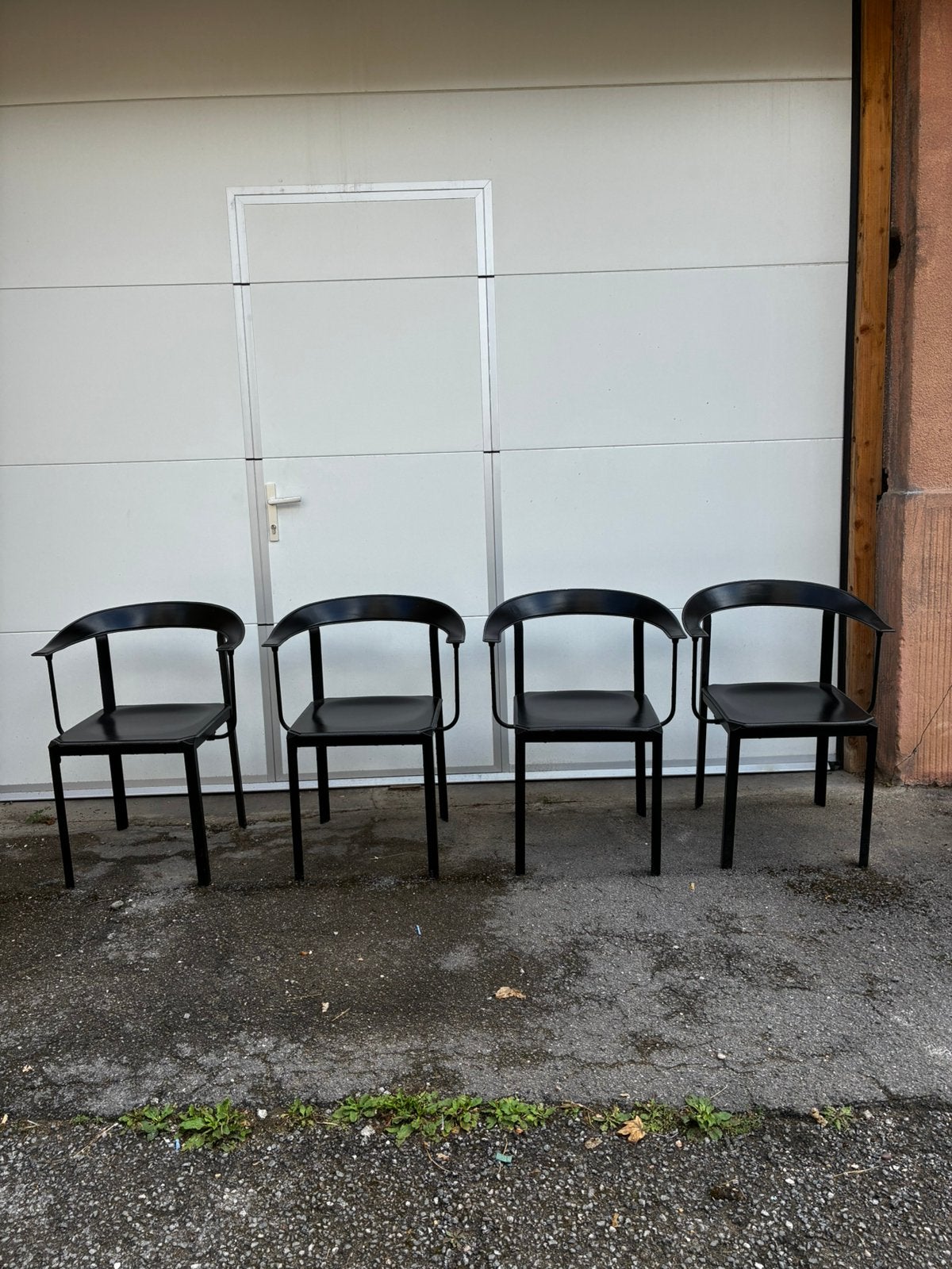 Ensemble de 4 chaises FASEM design et vintage, Maison & Meubles, Chaises, Enlèvement, Comme neuf, Cuir