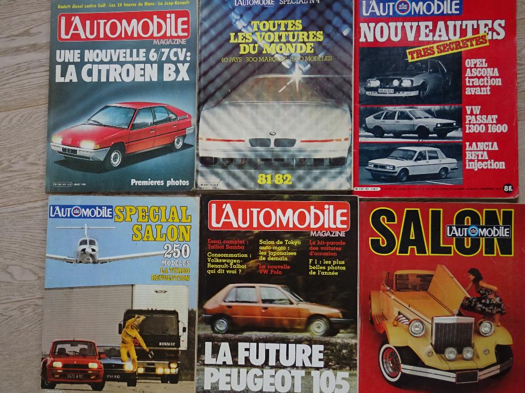 Lot van 6 "L'Automobile"-magazines - periode '80-'82, Boeken, Ophalen of Verzenden, Gelezen