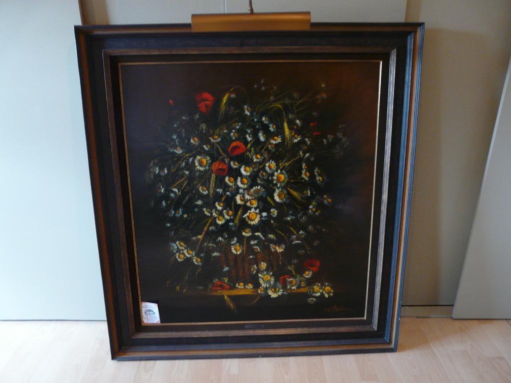 schilderij-   bloemenschilderij van Georges Teugels., Ophalen