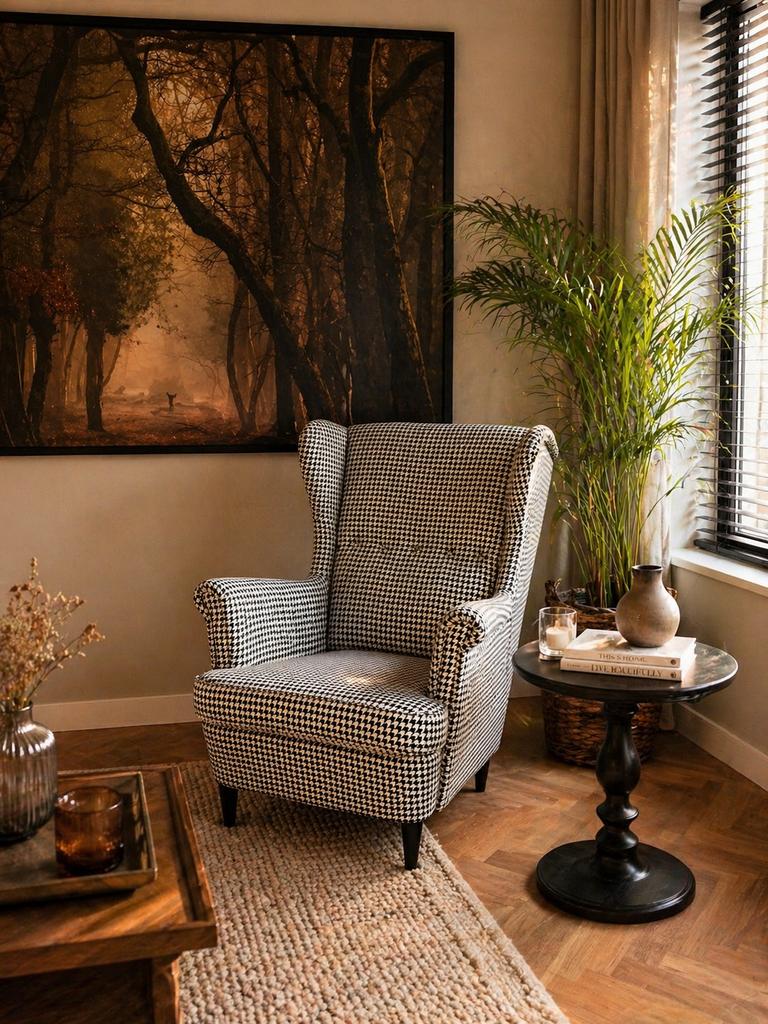 Prachtige landelijke fauteuil, Huis en Inrichting, Ophalen, Minder dan 75 cm, Zo goed als nieuw, Stof