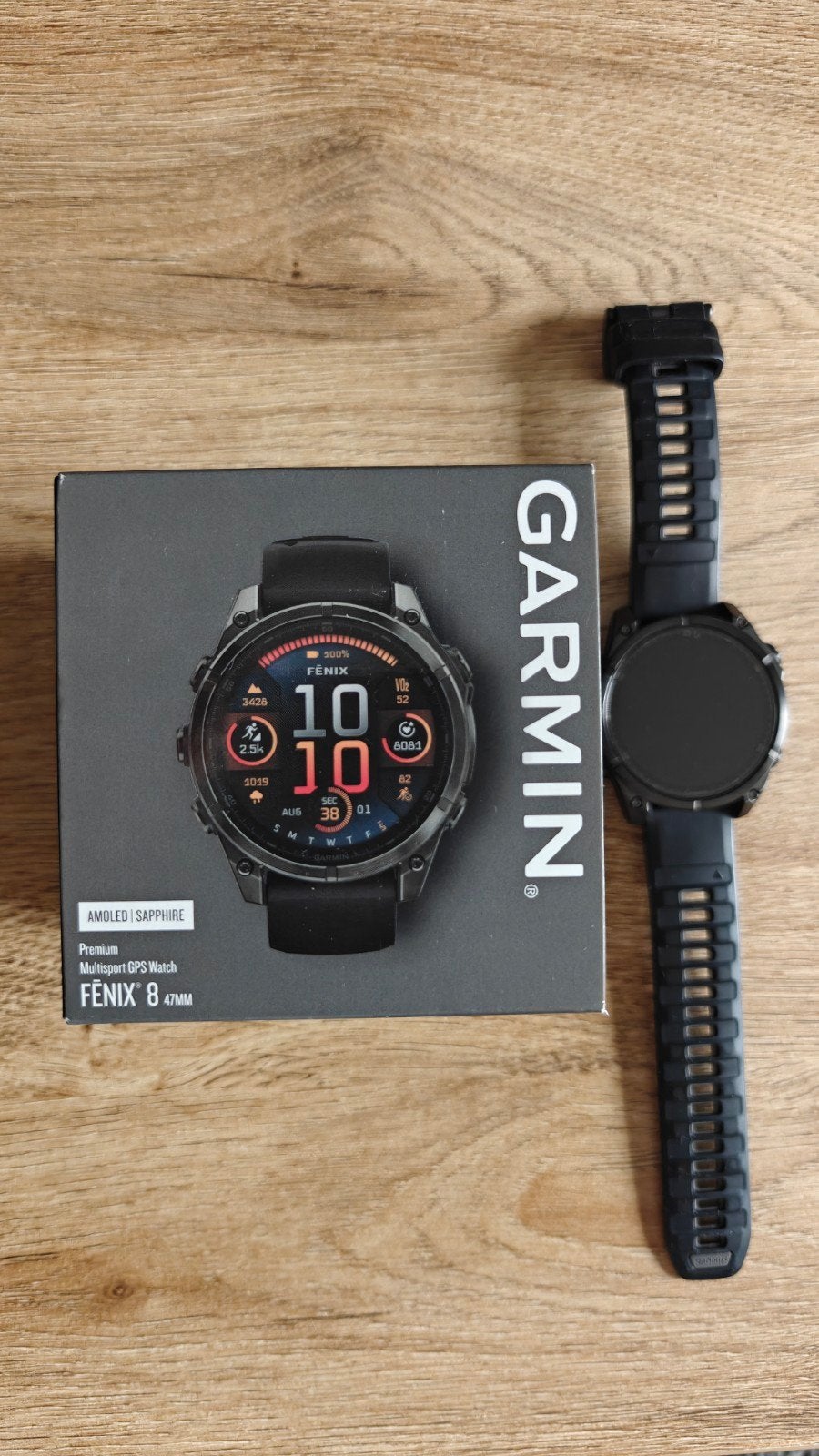 Garmin Fenix 8 AMOLED saphir 47 mm, Bijoux, Sacs & Beauté, Montres de sport, Étanche, Enlèvement ou Envoi, Garmin fenix 8 amoled