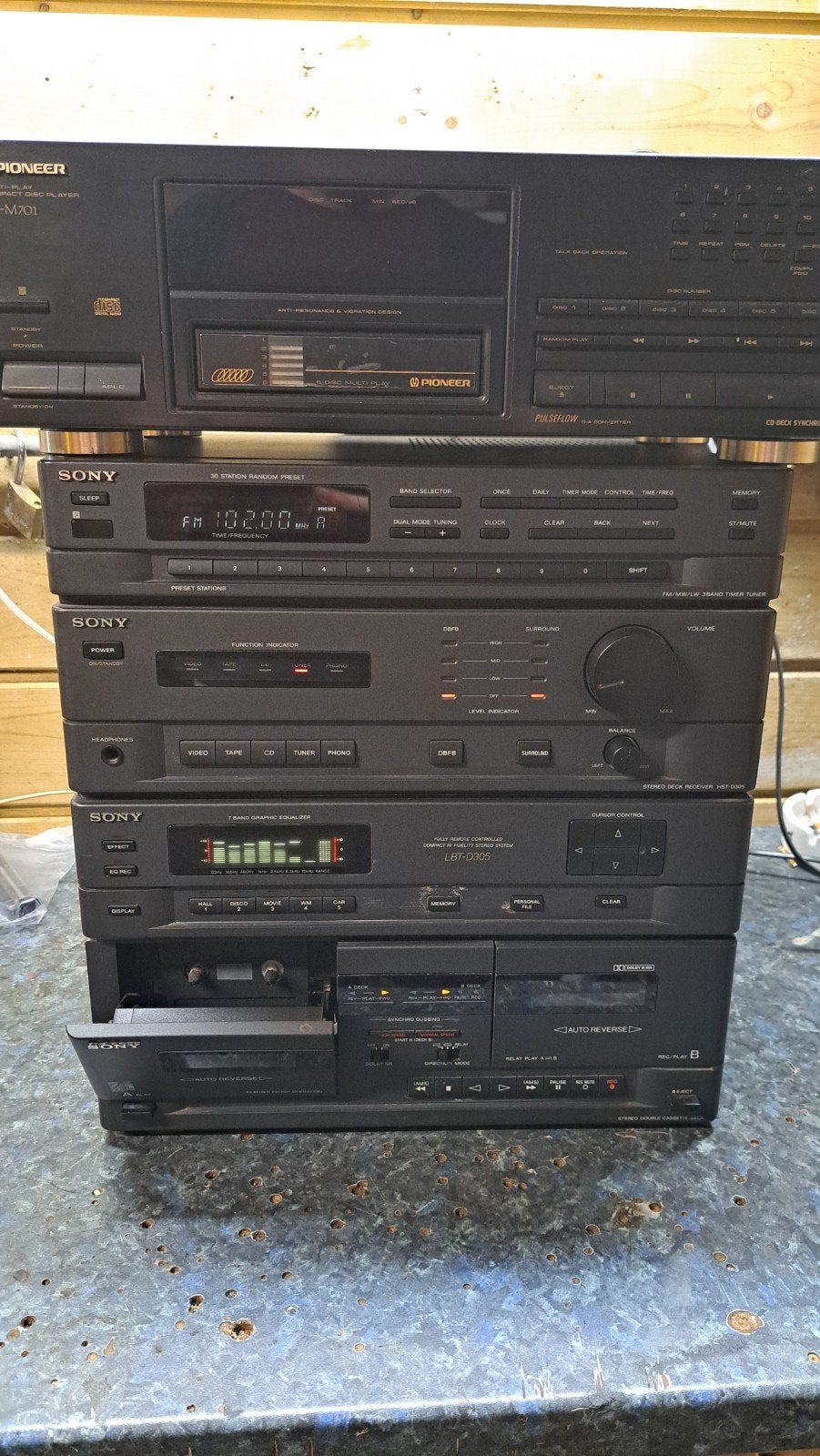 Sony stereo met multi cd speler met luidsprekers, Ophalen, Sony