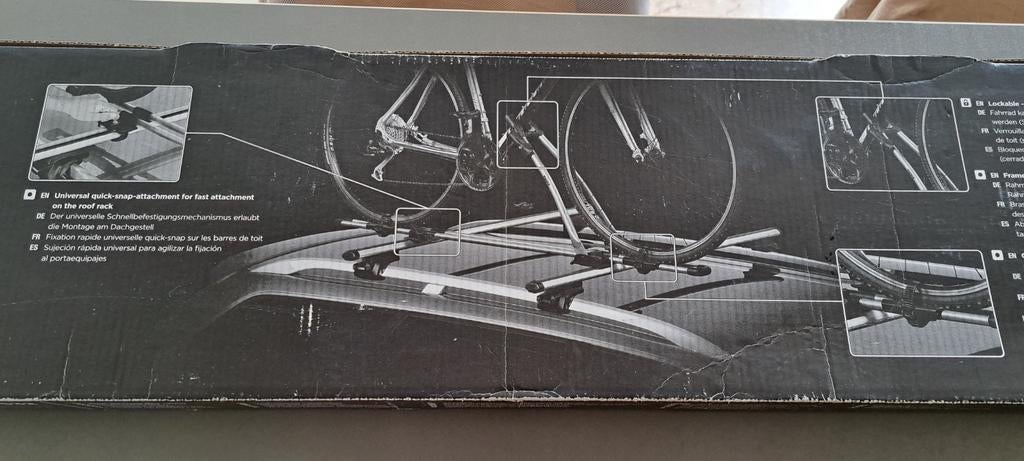 (2*) THULE modele 532 avec 2 kits adaptateurs selon auto !, Enlèvement ou Envoi, Pneus larges, Comme neuf, 1 vélo