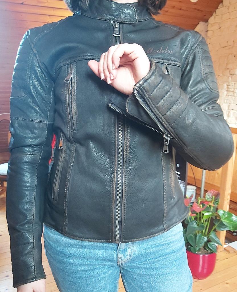 Veste moto femme cuir 36 (modeka urban wear), Femmes, Manteau | cuir, Enlèvement, Neuf, sans ticket