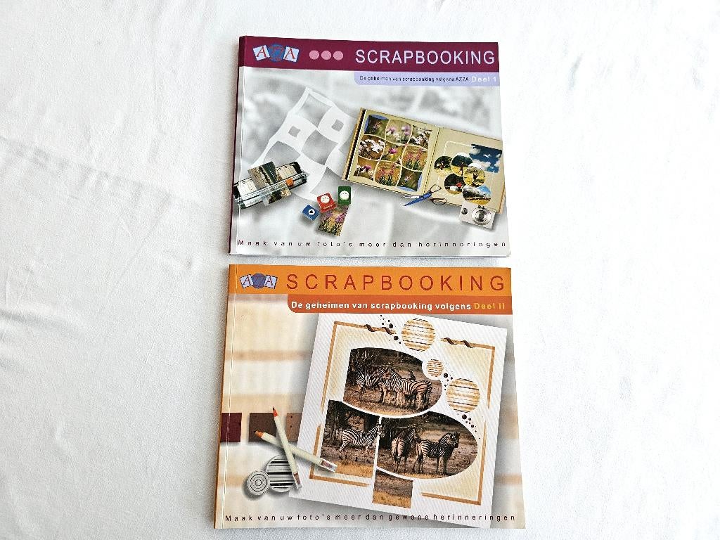 2 boeken over scrapbooking van AZZA, Enlèvement ou Envoi, Comme neuf, Album ou Livre