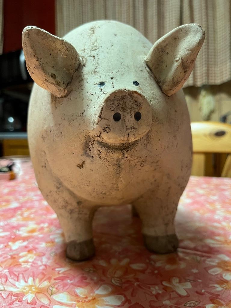 Zwijntje in Terracotta - 31 cm, Antiek en Kunst, Ophalen of Verzenden