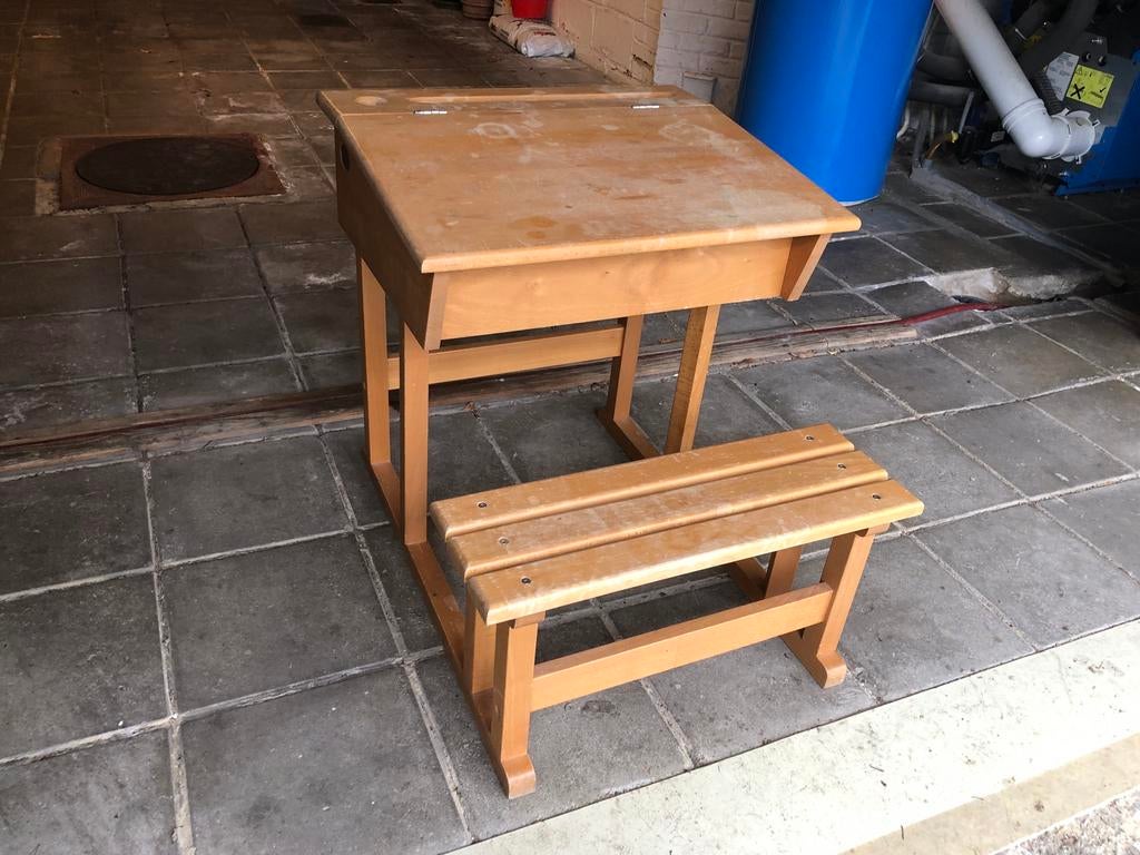Bureau d’écolier en bois, Maison & Meubles, Bureaux, Enlèvement, Utilisé