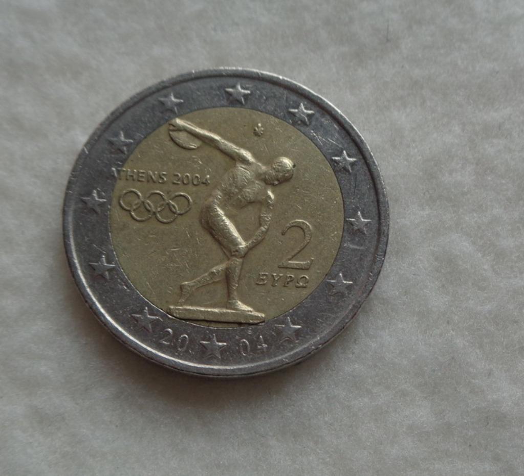 Pièce de monnaie 2 Euros "Grèce Jo Athènes". 2004. N20, Ophalen of Verzenden, Griekenland, 2 euro, Losse munt