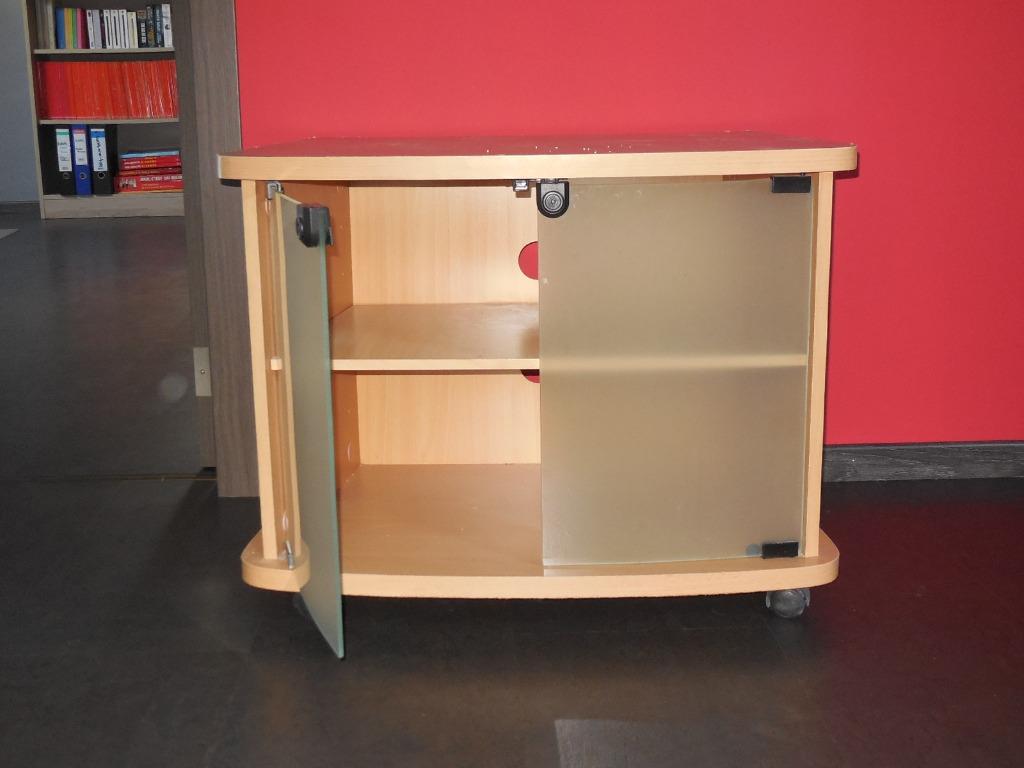 Meuble TV, Maison & Meubles, Armoires | Mobilier de télévision, Moins de 100 cm, Enlèvement, Utilisé, Verre